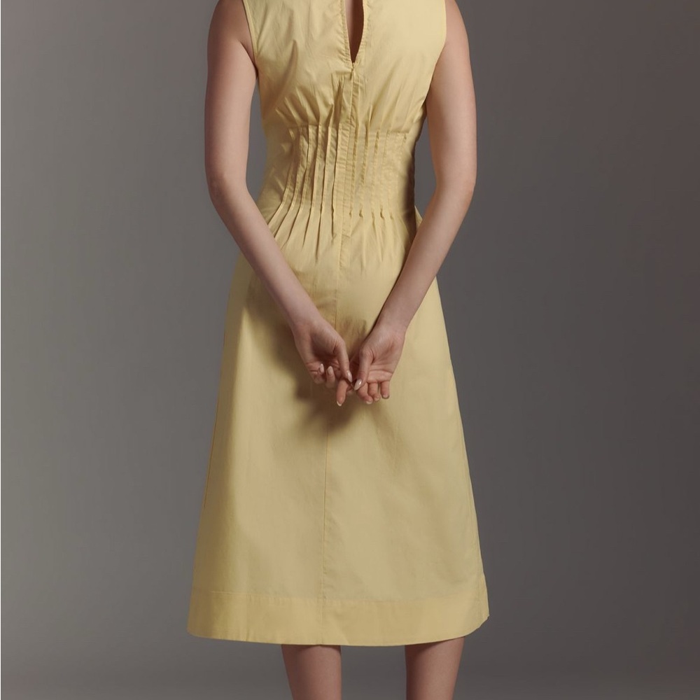 NWT Anthropologie Hailey Butter Yellow Sleeveless Dress Size Small.